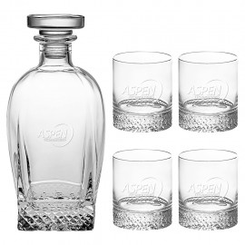 Custom Westgate Diamante Decanter Set with Four Glasses