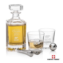 Santana Decanter Set & Ice Balls with Logo
