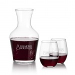Logo Branded Summit Carafe & Stanford Stemless Wine