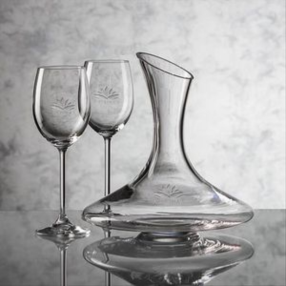 Madagascar Carafe & 2 Wine Glasses Custom Engraved Madagascar Carafe & 2 Wine Glasses Custom Engraved