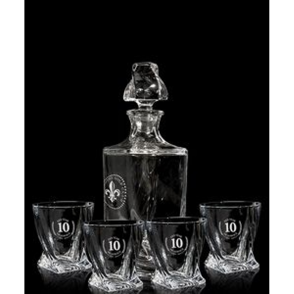 Custom Imprinted Quadro Decanter and Tumbler Set Custom Imprinted Quadro Decanter and Tumbler Set