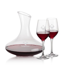 Logo Branded Innisfil Carafe & 2 Lethbridge Wine  Logo Branded Innisfil Carafe & 2 Lethbridge Wine