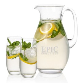 St Tropez Pitcher & 2 Charleston Beverage with Logo