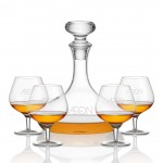 Stratford Decanter & 4 Medway Cognac with Logo