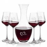 Personalized Oldham Carafe & 4 Bretton Wine