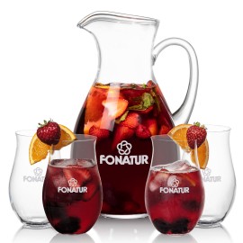 Geneva Pitcher & 4 Avondale Beverage with Logo  Geneva Pitcher & 4 Avondale Beverage with Logo