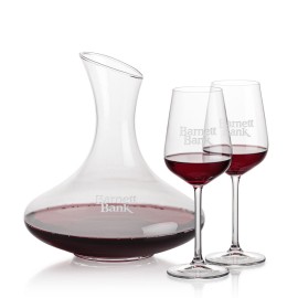 Innisfil Carafe & Elderwood Wine with Logo