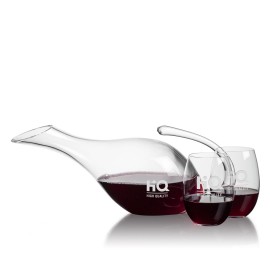 Personalized Reyna Carafe & Stemless Carlita Wine