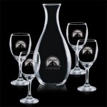 Custom Engraved Riley Carafe & 4 Wine
