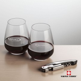Custom Swiss Force Opener & 2 Brunswick Wine - Silver