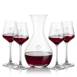 Adelita Carafe & 4 Bretton Wine with Logo