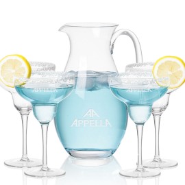 Personalized St Tropez Pitcher & 4 St Tropez Cocktail  Personalized St Tropez Pitcher & 4 St Tropez Cocktail