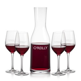 Customized Caldmore Carafe & 4 Lerthbridge Wine  Customized Caldmore Carafe & 4 Lerthbridge Wine