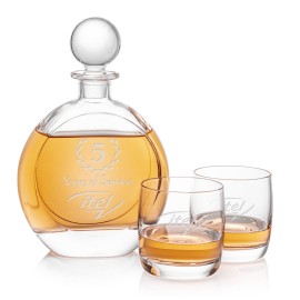 Bonello Decanter & 2 Ritz On-the-Rocks with Logo