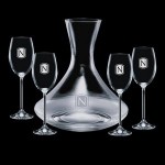 Custom Printed Senderwood Carafe & 4 Woodbridge Wine