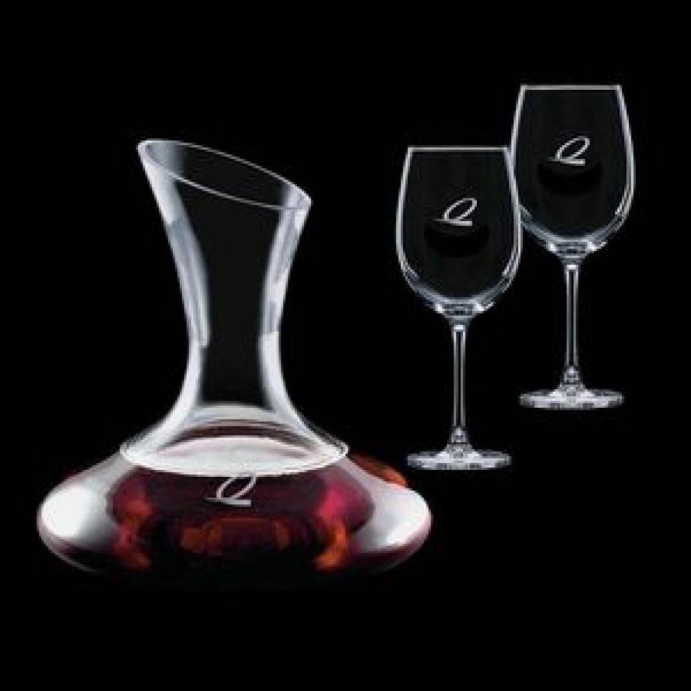 Edenvale Carafe & 2 Wine Logo Branded Edenvale Carafe & 2 Wine Logo Branded