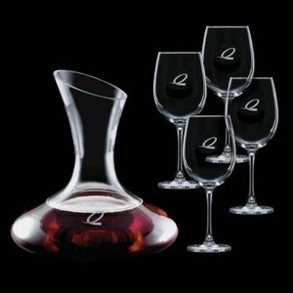 Edenvale Carafe & 4 Wine Logo Branded Edenvale Carafe & 4 Wine Logo Branded