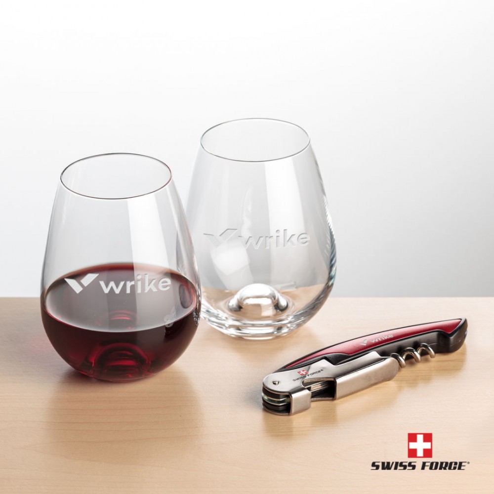 Swiss Force Opener & 2 Edderton Wine - Red with Logo