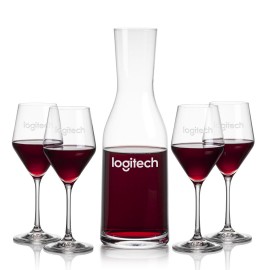 Personalized Caldmore Carafe & 4 Bengston Wine