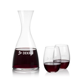 Customized Barham Carafe & 2 Laurent Stemless Wine  Customized Barham Carafe & 2 Laurent Stemless Wine