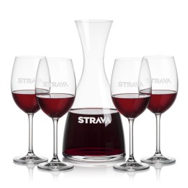 Barham Carafe & 4 Coleford Wine with Logo  Barham Carafe & 4 Coleford Wine with Logo