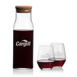 Custom Aviston Carafe & Mandelay Stemless Wine