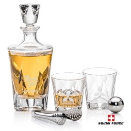 Oakhaven Decanter Set & Ice Balls with Logo