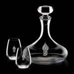 Personalized Stratford Decanter & 2 Stemless Wine
