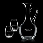 Custom Imprinted WGG! Deane Carafe & 2 Stemless Wine