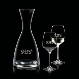 Barham Carafe & 2 Oldham Wine with Logo