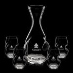 Tallandale Carafe & 4 Stemless Wine with Logo