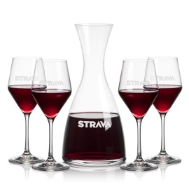 Barham Carafe & 4 Bengston Wine with Logo  Barham Carafe & 4 Bengston Wine with Logo