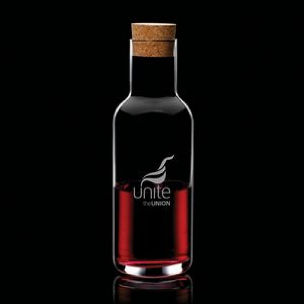Custom Printed Mariella Carafe w/Cork - 34oz Crystalline Custom Printed Mariella Carafe w/Cork - 34oz Crystalline