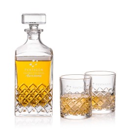 Customized Longford Decanter & 2 On-the-Rocks