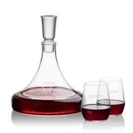 Personalized Ashby Decanter & 2 Germain Stemless Wine