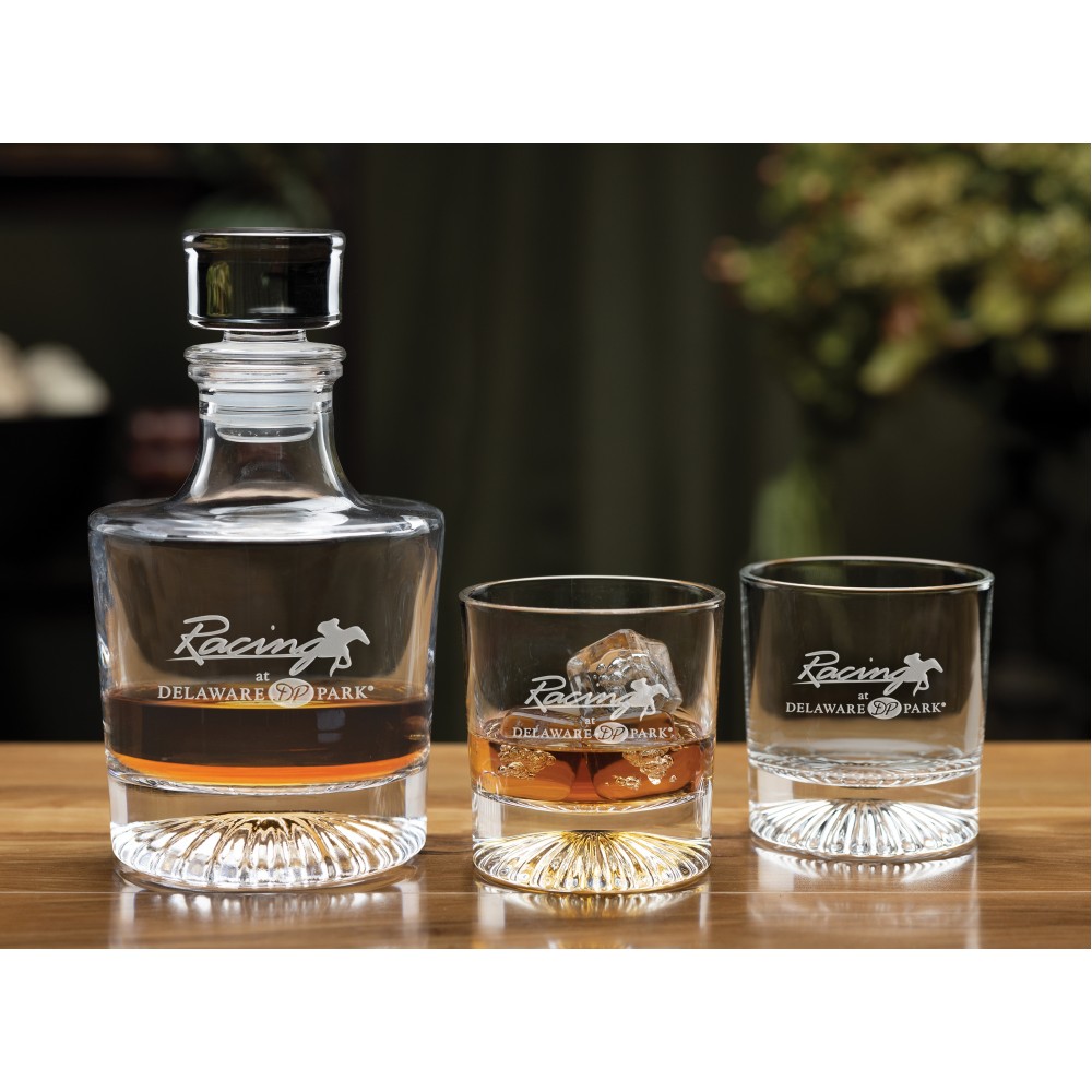 Promotional Halo Decanter Set w/4 Glasses (5pc Set) Promotional Halo Decanter Set w/4 Glasses (5pc Set)