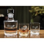 Promotional Halo Decanter Set w/4 Glasses (5pc Set)