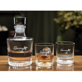 Promotional Halo Decanter Set w/4 Glasses (5pc Set)