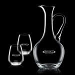 Deane Carafe & 2 Stemless Wine with Logo