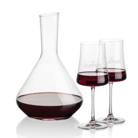 Personalized Terrassa Carafe & 2 Dakota Wine  Personalized Terrassa Carafe & 2 Dakota Wine