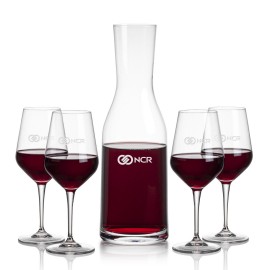 Custom Caldmore Carafe & 4 Germain Wine