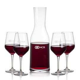 Logo Branded Caldmore Carafe & 4 Germain Wine