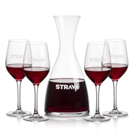 Personalized Barham Carafe & 4 Lerthbridge Wine