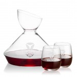 Woodbury Carafe & Crestview Stemless Wine with Logo