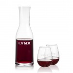 Caldmore Carafe & Edderton Stemless Wine with Logo