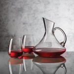 Bearden Carafe & 2 Stemless Wine Glasses Custom Imprinted