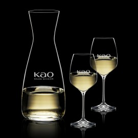 Portofino Carafe & 2 Oldham Wine with Logo