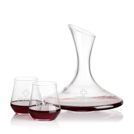 Promotional Madagascar Carafe & 2 Bretton Stemless Wine