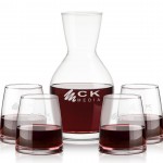 Westwood Carafe & 4 Telford Stemless with Logo