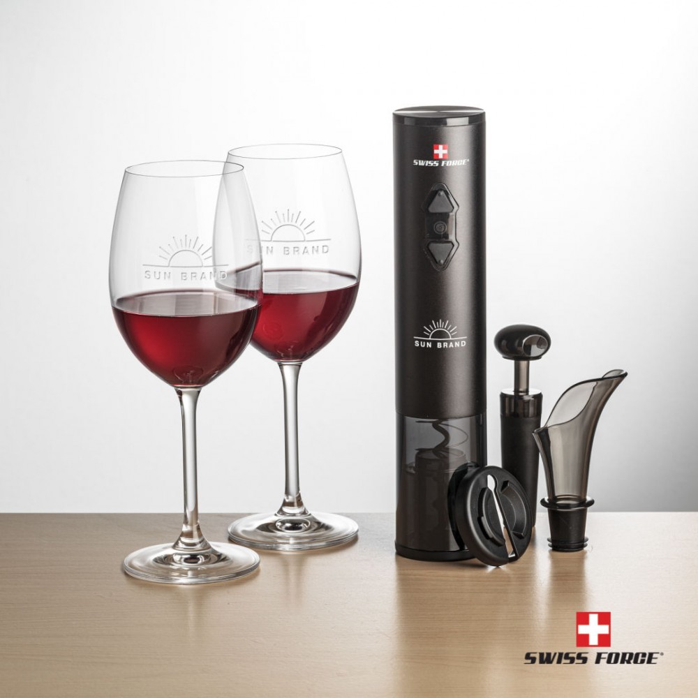 Swiss Force Opener & 2 Coleford Wine with Logo Swiss Force Opener & 2 Coleford Wine with Logo